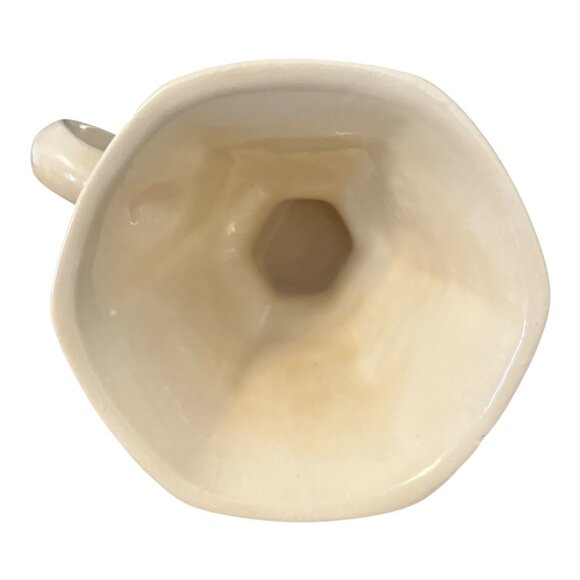 Handmade Ivory Glazed Ceramic Cup – “ICA” Monogram – Signed 915 – Studio Pottery - Picture 5 of 7